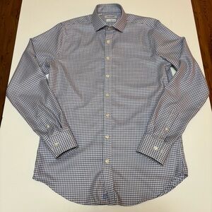 Men's Blue and White Twillory No Iron Safe Cotton Dress Shirt
